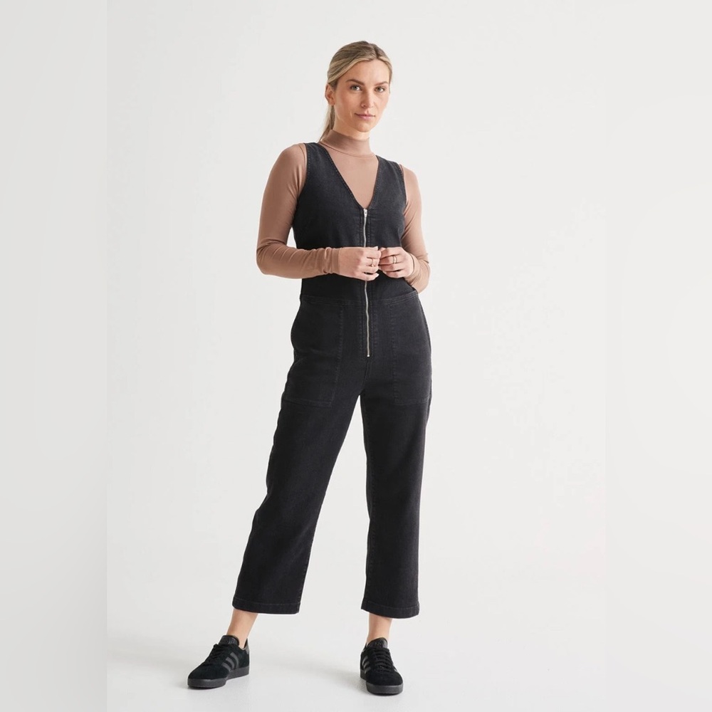 DUER Denim Jumpsuit - Aged Black NWOT